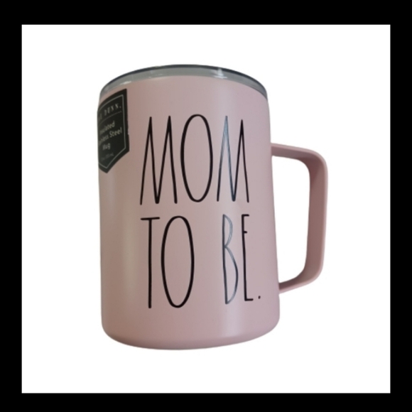Rae Dunn Other - RAE DUNN 12oz BPA FREE MOM TO BE PINK TUMBLER CUP GLASS WITH LID